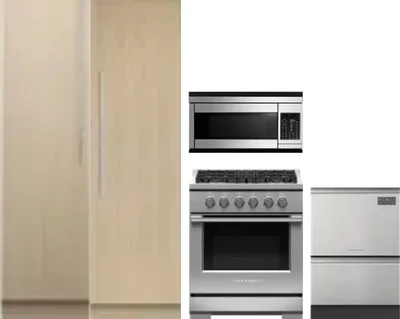 5 Piece Package Includes Refrigerator, Freezer, Range, Microwave And Dishwasher